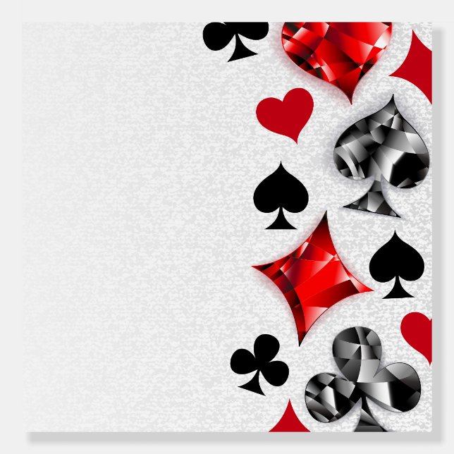 Poker Player Gambler Playing Card Suits Las Vegas Foam Board (Front)