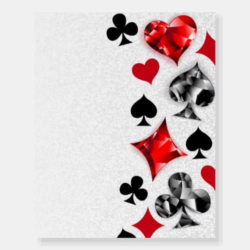 Poker Player Gambler Playing Card Suits Las Vegas Foam Board