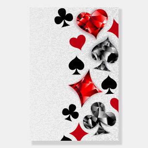 Poker Player Gambler Playing Card Suits Las Vegas Foam Board