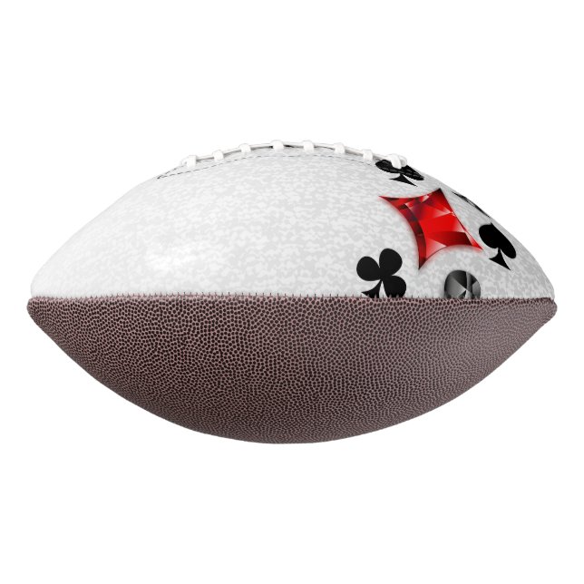 Poker Player Gambler Playing Card Suits Las Vegas Football (Rotated 270)