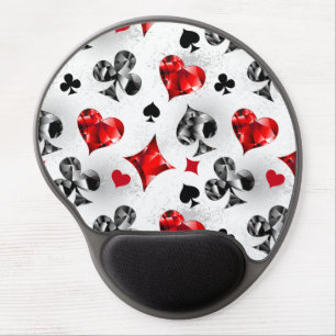 Poker Player Gambler Playing Card Suits Las Vegas Gel Mouse Pad