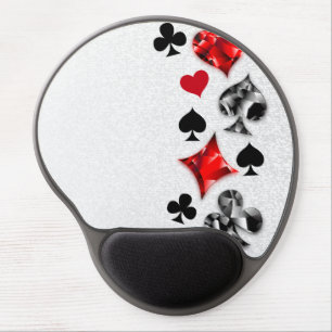 Poker Player Gambler Playing Card Suits Las Vegas Gel Mouse Pad