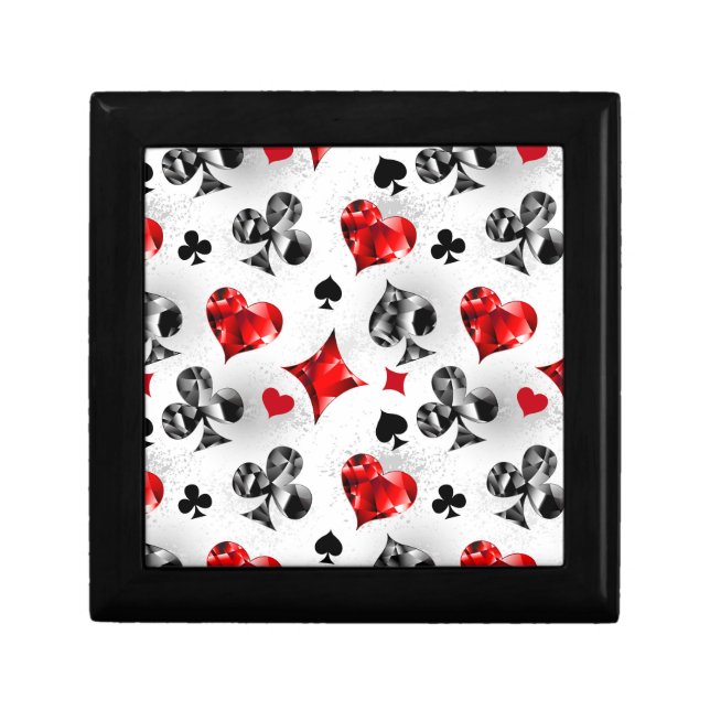 Poker Player Gambler Playing Card Suits Las Vegas Gift Box (Front)