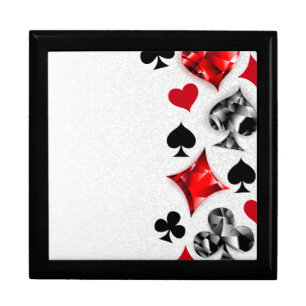 Poker Player Gambler Playing Card Suits Las Vegas Gift Box