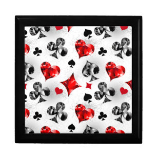 Poker Player Gambler Playing Card Suits Las Vegas Gift Box