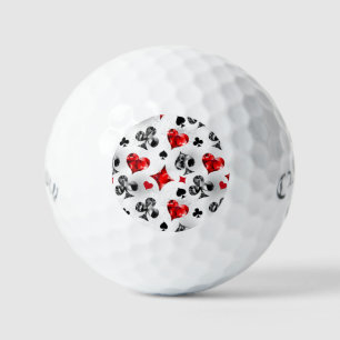 Poker Player Gambler Playing Card Suits Las Vegas Golf Balls