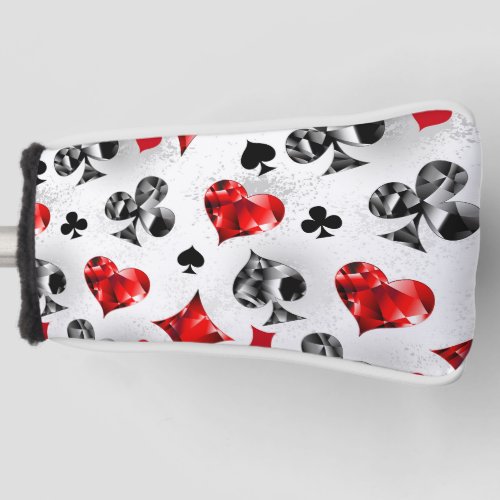 Poker Player Gambler Playing Card Suits Las Vegas Golf Head Cover