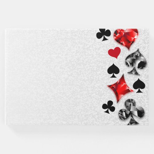 Poker Player Gambler Playing Card Suits Las Vegas Guest Book