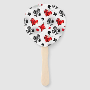 Poker Player Gambler Playing Card Suits Las Vegas Hand Fan