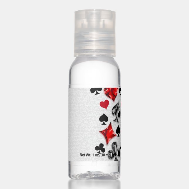 Poker Player Gambler Playing Card Suits Las Vegas Hand Sanitizer (Front)