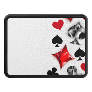 Poker Player Gambler Playing Card Suits Las Vegas Hitch Cover