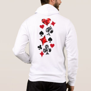 Poker Player Gambler Playing Card Suits Las Vegas Hoodie