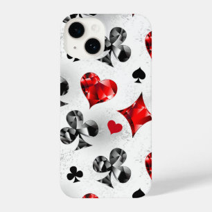 Poker Player Gambler Playing Card Suits Las Vegas iPhone 14 Case
