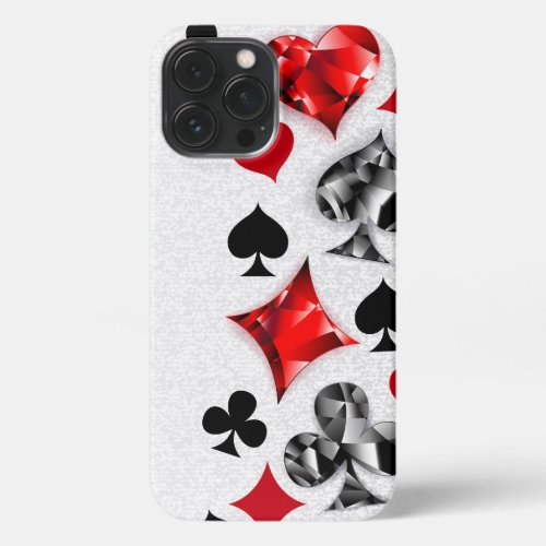 Poker Player Gambler Playing Card Suits Las Vegas iPhone 13 Pro Max Case