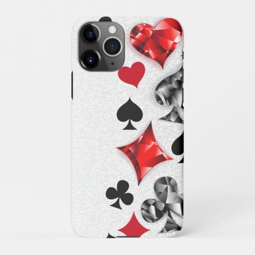 Poker Player Gambler Playing Card Suits Las Vegas iPhone 11Pro Case