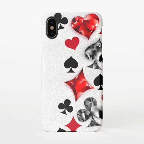 Poker Player Gambler Playing Card Suits Las Vegas iPhone XS Case