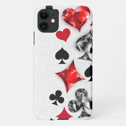 Poker Player Gambler Playing Card Suits Las Vegas iPhone 11 Case