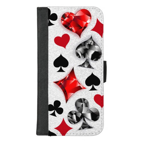 Poker Player Gambler Playing Card Suits Las Vegas iPhone 87 Plus Wallet Case