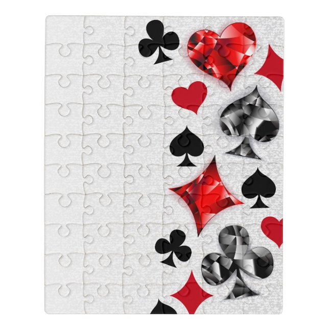 Poker Player Gambler Playing Card Suits Las Vegas Jigsaw Puzzle (Puzzle Vertical)