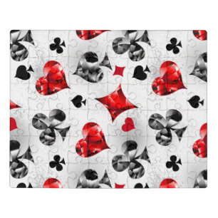 Poker Player Gambler Playing Card Suits Las Vegas Jigsaw Puzzle