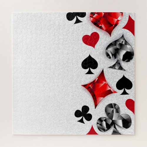 Poker Player Gambler Playing Card Suits Las Vegas Jigsaw Puzzle