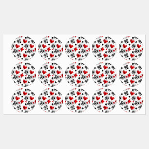 Poker Player Gambler Playing Card Suits Las Vegas Kids' Labels