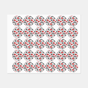 Poker Player Gambler Playing Card Suits Las Vegas Kids' Labels
