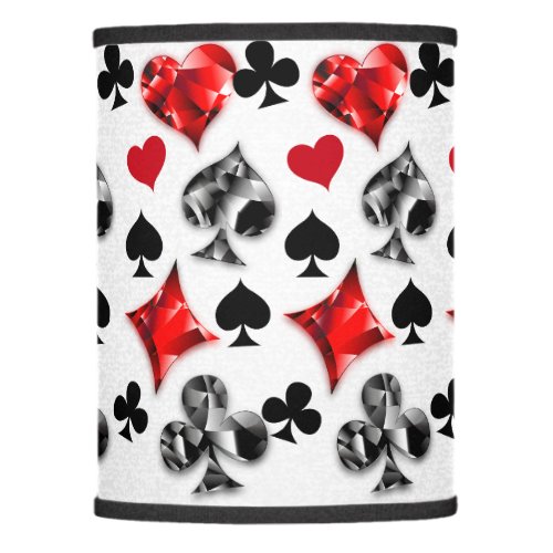 Poker Player Gambler Playing Card Suits Las Vegas Lamp Shade