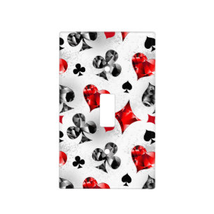 Poker Player Gambler Playing Card Suits Las Vegas Light Switch Cover