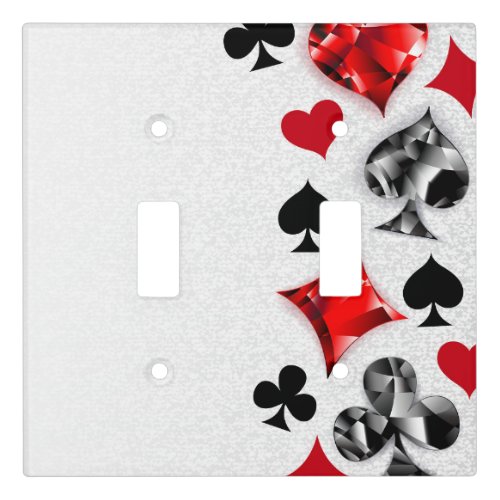 Poker Player Gambler Playing Card Suits Las Vegas Light Switch Cover
