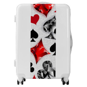 Poker Player Gambler Playing Card Suits Las Vegas Luggage