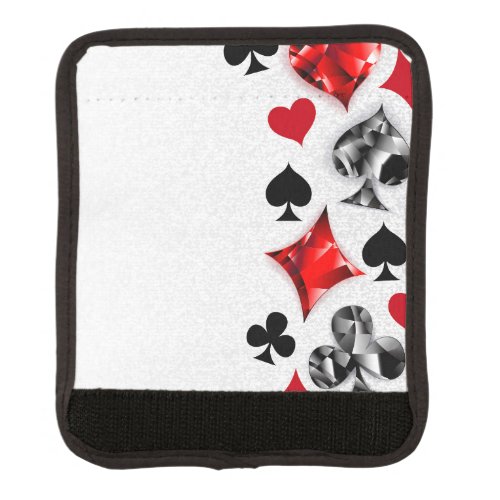 Poker Player Gambler Playing Card Suits Las Vegas Luggage Handle Wrap