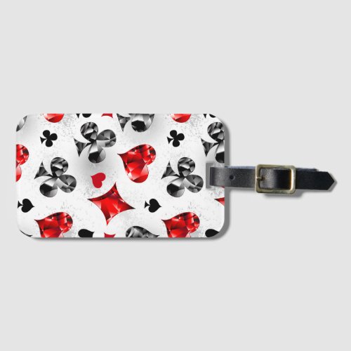 Poker Player Gambler Playing Card Suits Las Vegas Luggage Tag