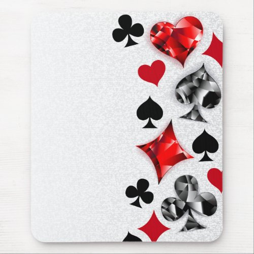 Poker Player Gambler Playing Card Suits Las Vegas Mouse Pad