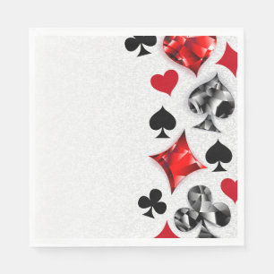 Poker Player Gambler Playing Card Suits Las Vegas Napkins
