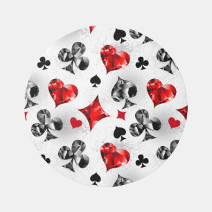 Poker Player Gambler Playing Card Suits Las Vegas Outdoor Rug