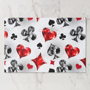 Poker Player Gambler Playing Card Suits Las Vegas Paper Pad