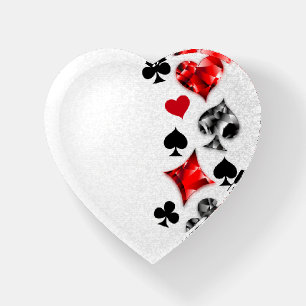 Poker Player Gambler Playing Card Suits Las Vegas Paperweight