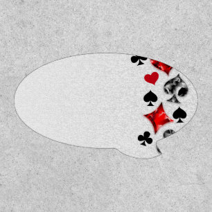 Poker Player Gambler Playing Card Suits Las Vegas Patch