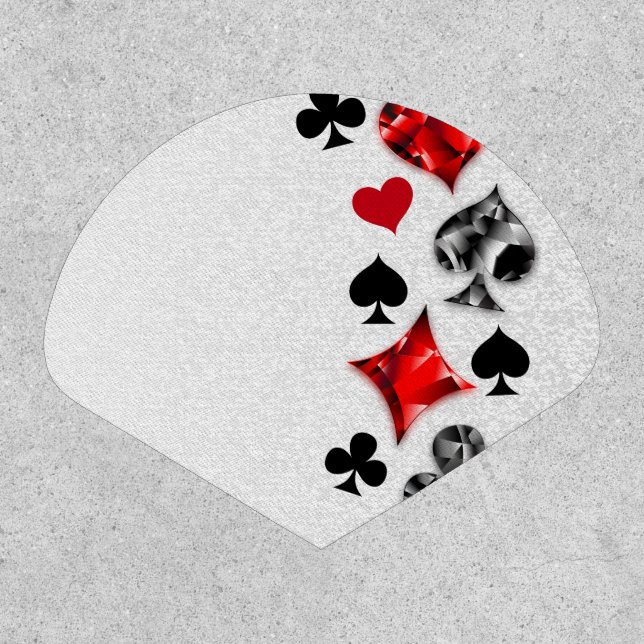 Poker Player Gambler Playing Card Suits Las Vegas Patch (Front)