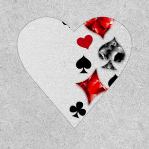 Poker Player Gambler Playing Card Suits Las Vegas Patch