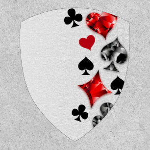 Poker Player Gambler Playing Card Suits Las Vegas Patch