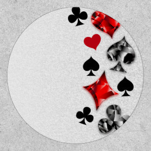 Poker Player Gambler Playing Card Suits Las Vegas Patch