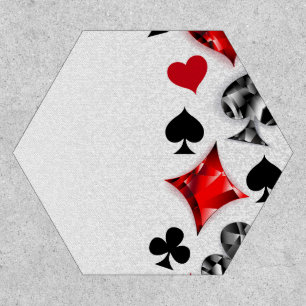 Poker Player Gambler Playing Card Suits Las Vegas Patch