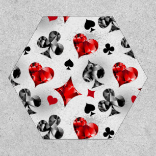 Poker Player Gambler Playing Card Suits Las Vegas Patch