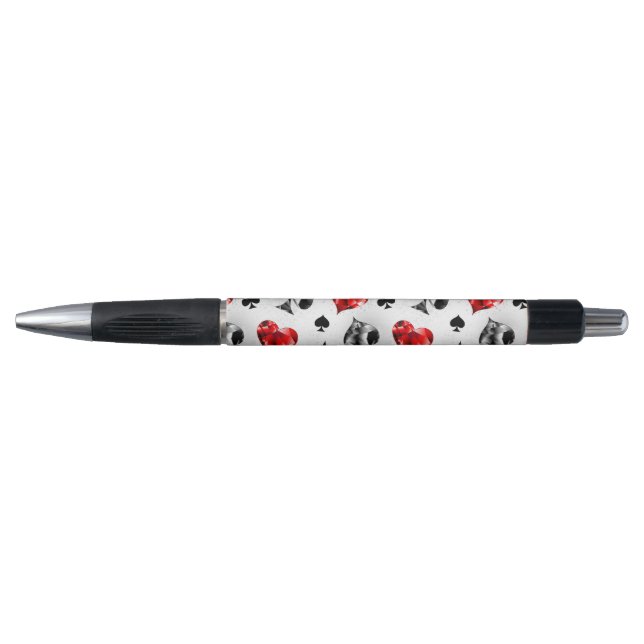 Poker Player Gambler Playing Card Suits Las Vegas Pen (Front)