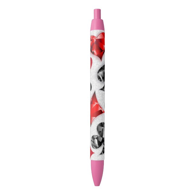 Poker Player Gambler Playing Card Suits Las Vegas Pen (Front Vertical)