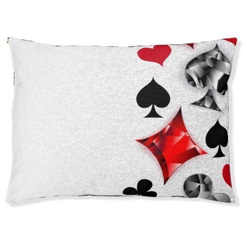 Poker Player Gambler Playing Card Suits Las Vegas Pet Bed