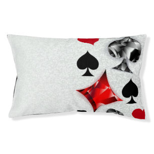 Poker Player Gambler Playing Card Suits Las Vegas Pet Bed