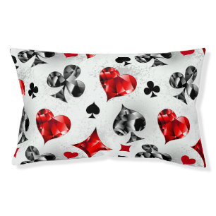 Poker Player Gambler Playing Card Suits Las Vegas Pet Bed